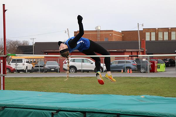 West Iron County Senior, Danica Shamion clearing the High Jump.