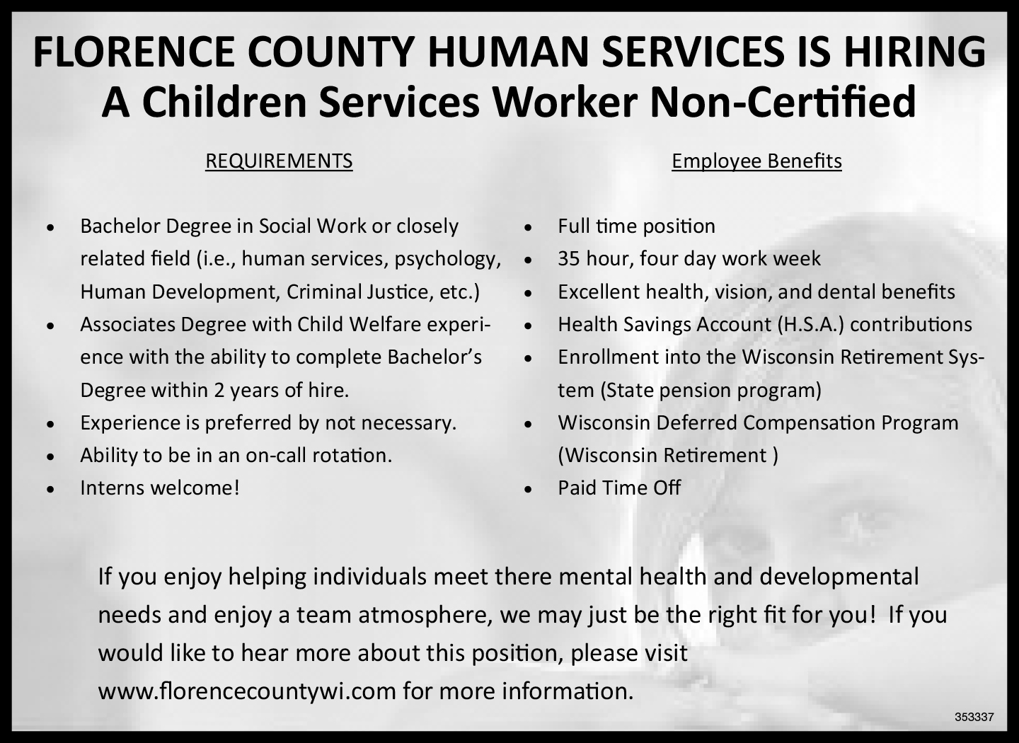 Florence County Children's Service Worker